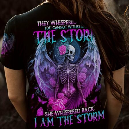 I AM THE STORM SKELETON ROSES WINGS ALL OVER PRINT - TLNO0603233