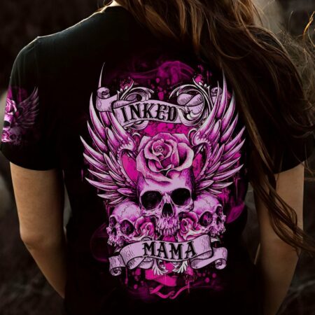 INKED MAMA SKULL WINGS ALL OVER PRINT - TLTR1703234