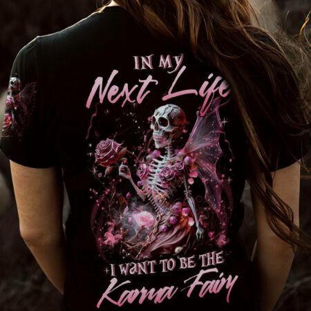 KARMA FAIRY SKULL SKELETON ROSE ALL OVER PRINT - YHLN0203234