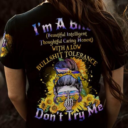I'M A B DON'T TRY ME SUNFLOWER ALL OVER PRINT - TLNO2002234