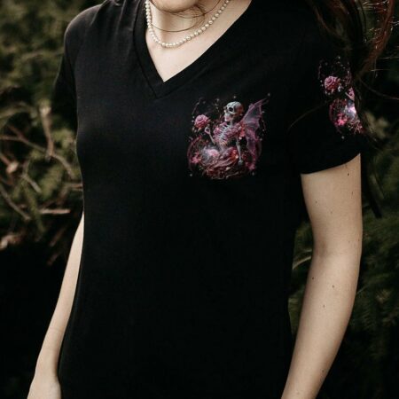 KARMA FAIRY SKULL SKELETON ROSE ALL OVER PRINT - YHLN0203234