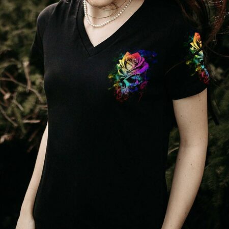 I HOLD A BEAST AN ANGEL SKETCH ROSE SKULL ALL OVER PRINT - TLTW0603233