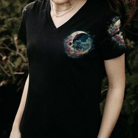 HELLO DARKNESS MY OLD FRIEND CRESCENT MOON SKULL ALL OVER PRINT - TLTR2903233