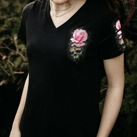 I TRY TO BE A NICE PERSON ROSE SKULL ALL OVER PRINT - TLTW2104232