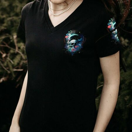HELLO DARKNESS MY OLD FRIEND CRESCENT MOON SKULL ALL OVER PRINT - TLTW3003235