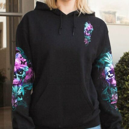 I TRY TO AVOID DRAMA DAISY SKULL ALL OVER PRINT - TLTR0901232