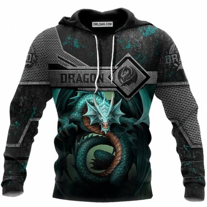 Dragon Blue Dragon Metal Classic - Hoodie - Owl Ohh - Owl Ohh