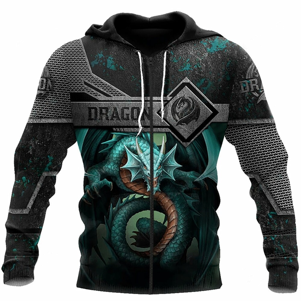 Dragon Blue Dragon Metal Classic - Hoodie - Owl Ohh - Owl Ohh