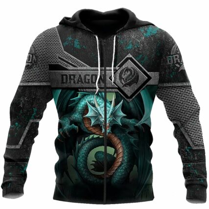 Dragon Blue Dragon Metal Classic - Hoodie - Owl Ohh - Owl Ohh