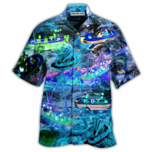 Boat Boat Blue Life Is Good On Our Boat - Hawaiian Shirt - Owl Ohh - Owl Ohh