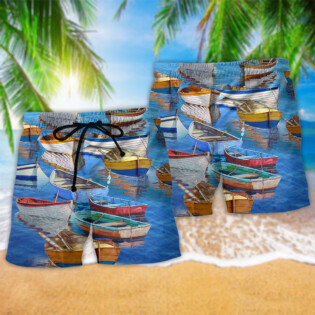 Boat Life Is Better On The Boat Blue - Beach Short - Owl Ohh - Owl Ohh