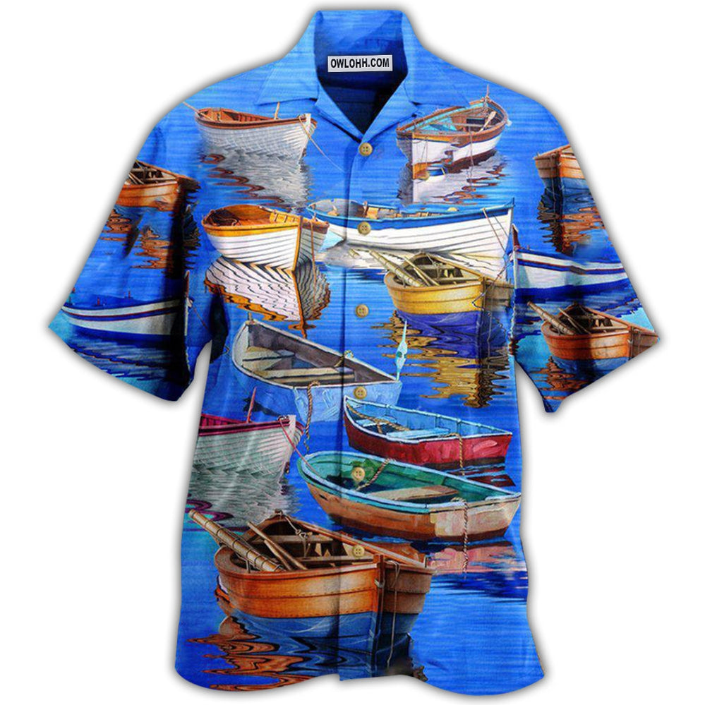 Boat Life Is Better On The Boat Blue - Hawaiian Shirt - Owl Ohh - Owl Ohh