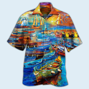 Boat The Bygone Days By The Harbor Eventful Life - Hawaiian Shirt - Owl Ohh - Owl Ohh