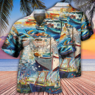 Boat Art Style - Hawaiian Shirt - Owl Ohh - Owl Ohh