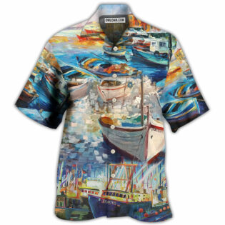 Boat Art Style - Hawaiian Shirt - Owl Ohh - Owl Ohh
