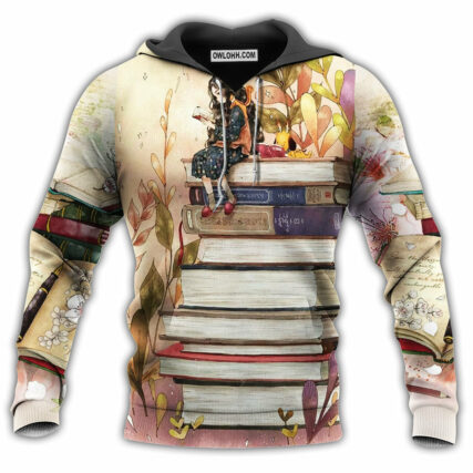 Book Girl Loves Books - Hoodie - Owl Ohh - Owl Ohh