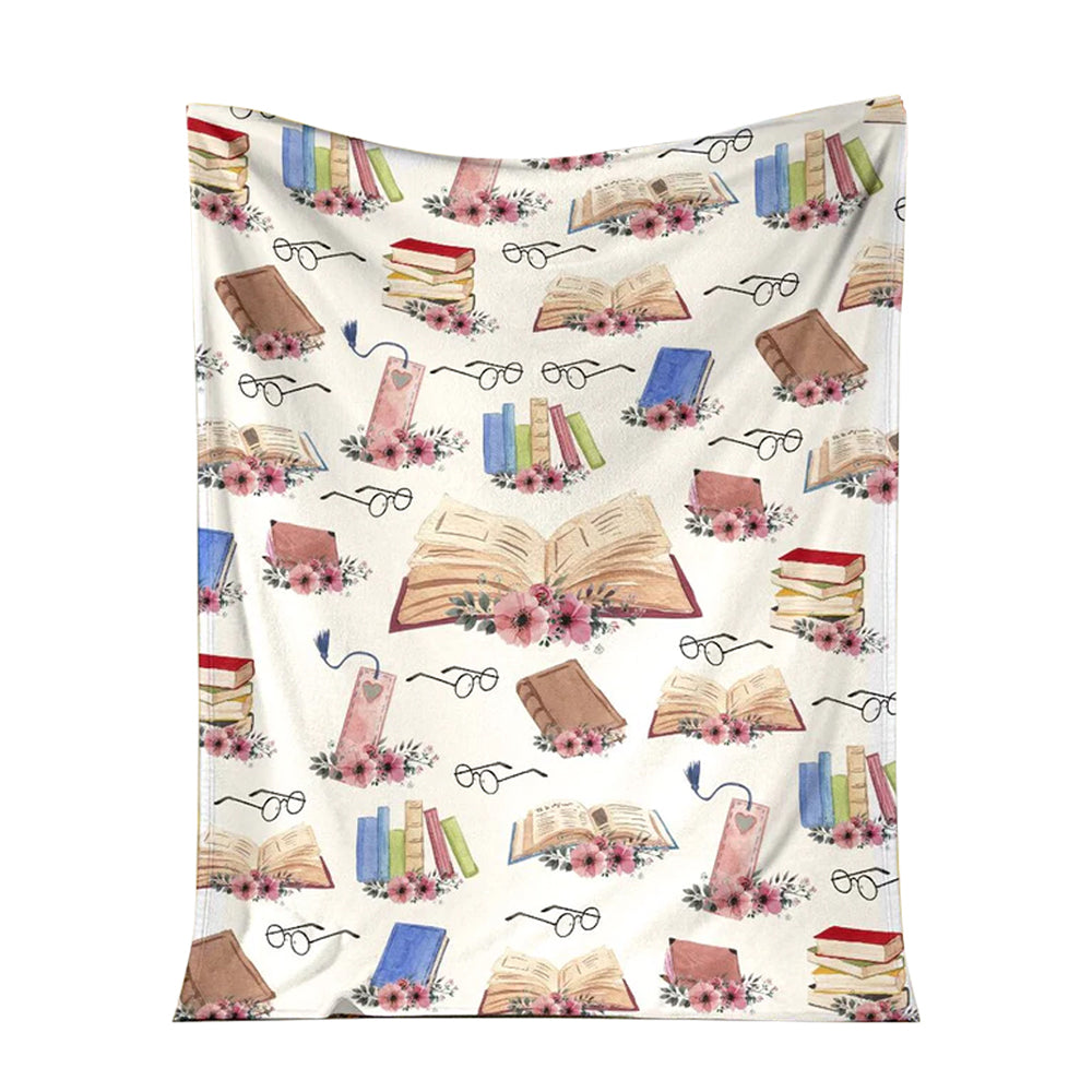 Book Lovers Book Style - Flannel Blanket - Owl Ohh - Owl Ohh