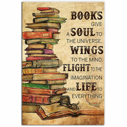 Book Give A Soul To The Universe Wings To The Mind - Vertical Poster - Owl Ohh - Owl Ohh