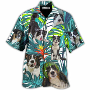 Border Collie Dog Tropical Leaf Lover - Hawaiian Shirt - Owl Ohh - Owl Ohh