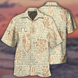 Botany Writing - Hawaiian Shirt - Owl Ohh - Owl Ohh
