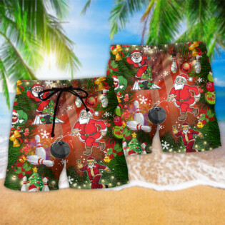 Bowling Do You Wanna Solo Bowling With Santa Claus - Beach Short - Owl Ohh - Owl Ohh