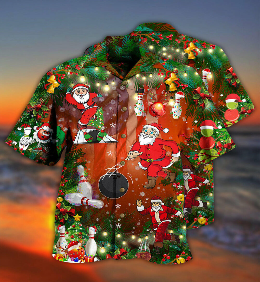 Bowling Do You Wanna Solo Bowling With Santa Claus Christmas - Hawaiian Shirt - Owl Ohh - Owl Ohh