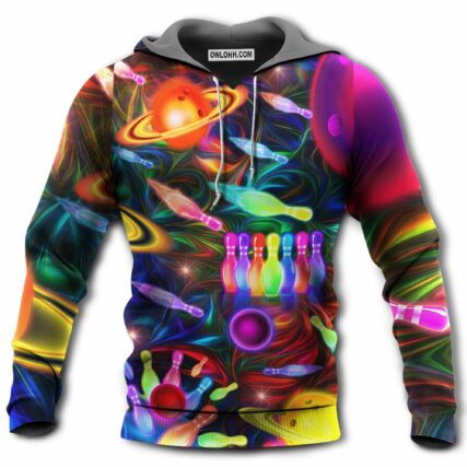 Bowling Space Strike The Universe - Hoodie - Owl Ohh - Owl Ohh