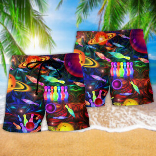 Bowling Space Strike The Universe Color - Beach Short - Owl Ohh - Owl Ohh