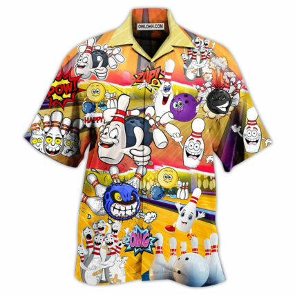 Bowling Split Happens Bowling Ping - Hawaiian Shirt - Owl Ohh - Owl Ohh