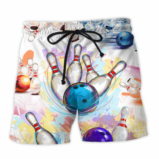 Bowling Art Playing Game - Beach Short - Owl Ohh - Owl Ohh