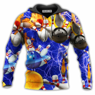 Bowling When Nothing Is Going Right With Blue and Yellow - Hoodie - Owl Ohh - Owl Ohh