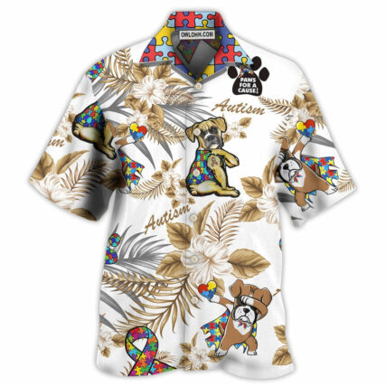 Autism Boxer Dog - Hawaiian Shirt - Owl Ohh - Owl Ohh