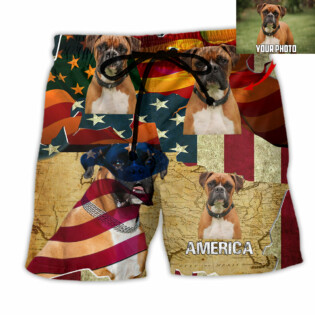 Boxer America Sunset Cool Custom Photo - Beach Short - Owl Ohh - Owl Ohh