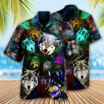 Wolf Brave Wolves - Hawaiian Shirt - Owl Ohh - Owl Ohh