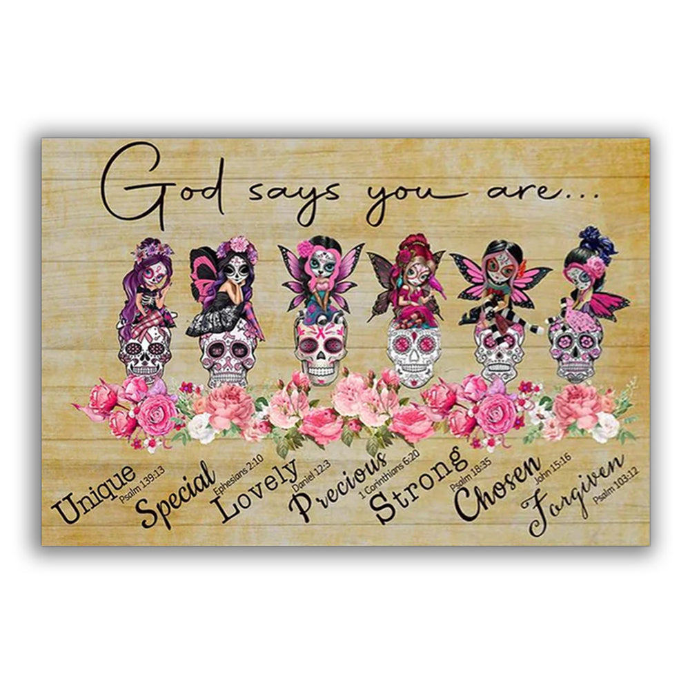 Breast Cancer God Says You Are - Horizontal Poster - Owl Ohh - Owl Ohh