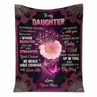 Breast Cancer To My Daughter Breast Cancer Awareness - Flannel Blanket - Owl Ohh - Owl Ohh