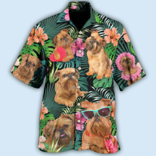 Griffon Brussels Dog Tropical Style Dog Lover - Hawaiian Shirt - Owl Ohh - Owl Ohh