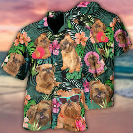 Griffon Brussels Dog Tropical Style Dog Lover - Hawaiian Shirt - Owl Ohh - Owl Ohh