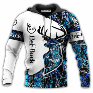 Hunting Buck And Doe Deer Hunting I Choose You Blue - Hoodie - Owl Ohh - Owl Ohh