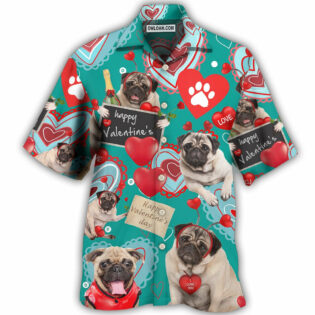 Bulldog Happy Women's Day, Valentine Gift Love Paw - Hawaiian Shirt - Owl Ohh - Owl Ohh