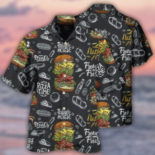 Food Burger House Pizza Time - Hawaiian Shirt - Owl Ohh - Owl Ohh