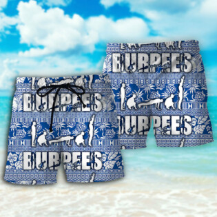 Burpees Made Us Happy Tropical - Beach Short - Owl Ohh - Owl Ohh