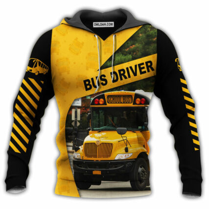 School Bus Driver School Bus With Yellow - Hoodie - Owl Ohh - Owl Ohh