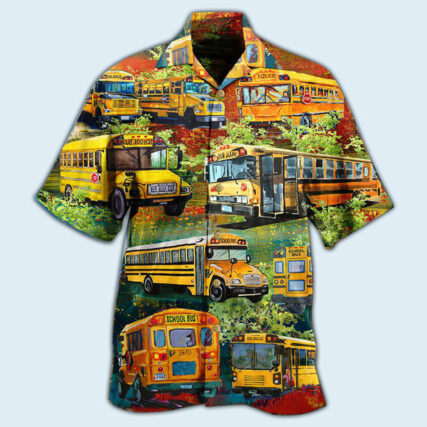 School Bus Stop Talking Just Say 10-4 School Bus Driver In Green - Hawaiian Shirt - Owl Ohh - Owl Ohh