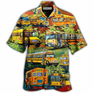 School Bus Stop Talking Just Say 10-4 School Bus Driver In Green - Hawaiian Shirt - Owl Ohh - Owl Ohh