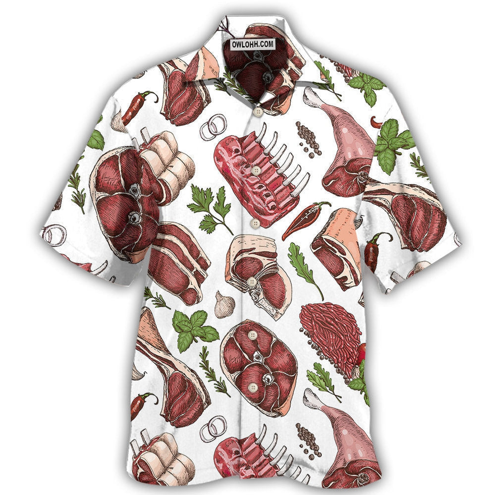Food Meat Delicious Meal - Hawaiian Shirt - Owl Ohh - Owl Ohh