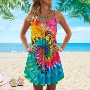 Butterfly Hippie Tie Dye With Colorful Style - Summer Dress - Owl Ohh - Owl Ohh