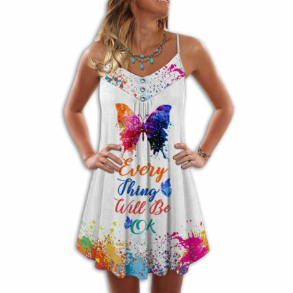 Butterfly Everything Will Be Ok - Summer Dress - Owl Ohh - Owl Ohh