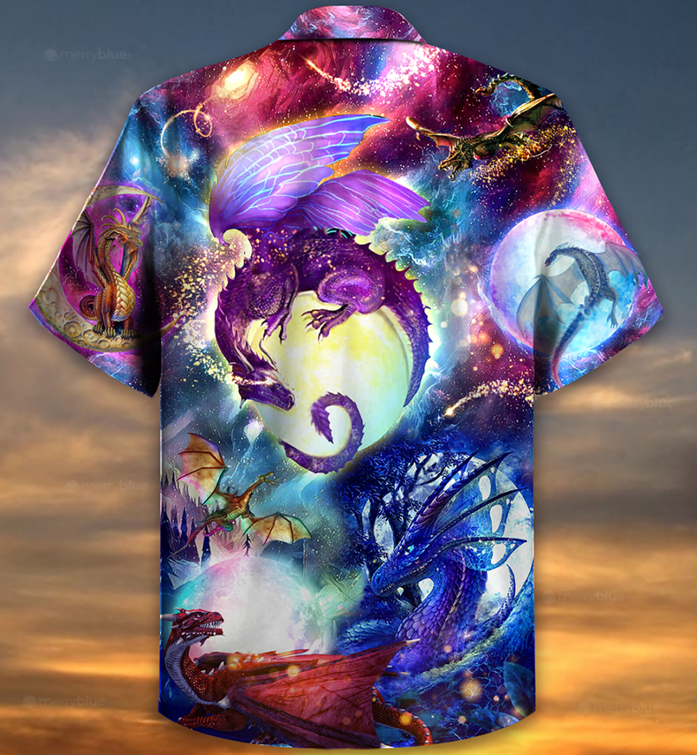 Dragon Love Life Galaxy Sky - Hawaiian Shirt - Owl Ohh - Owl Ohh
