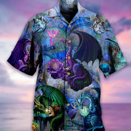Dragon Love Life Love Timepiece - Hawaiian Shirt - Owl Ohh - Owl Ohh